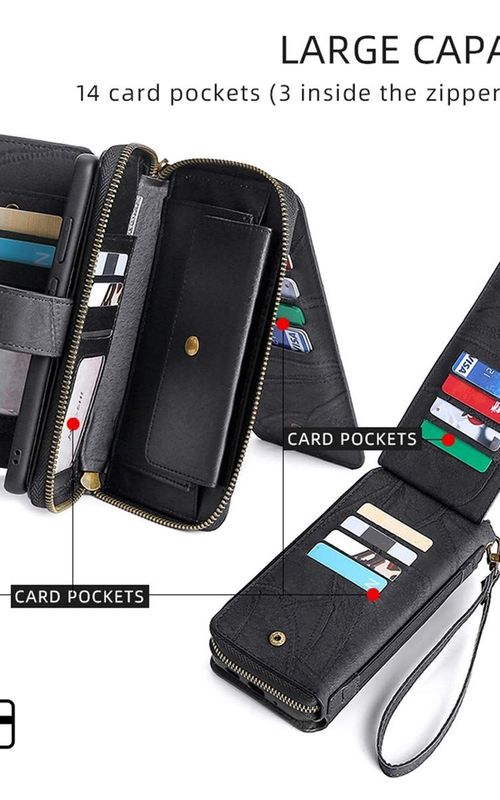 Magnetic Leather Wallet Case Multifunction Phone Protective Case For iPhone