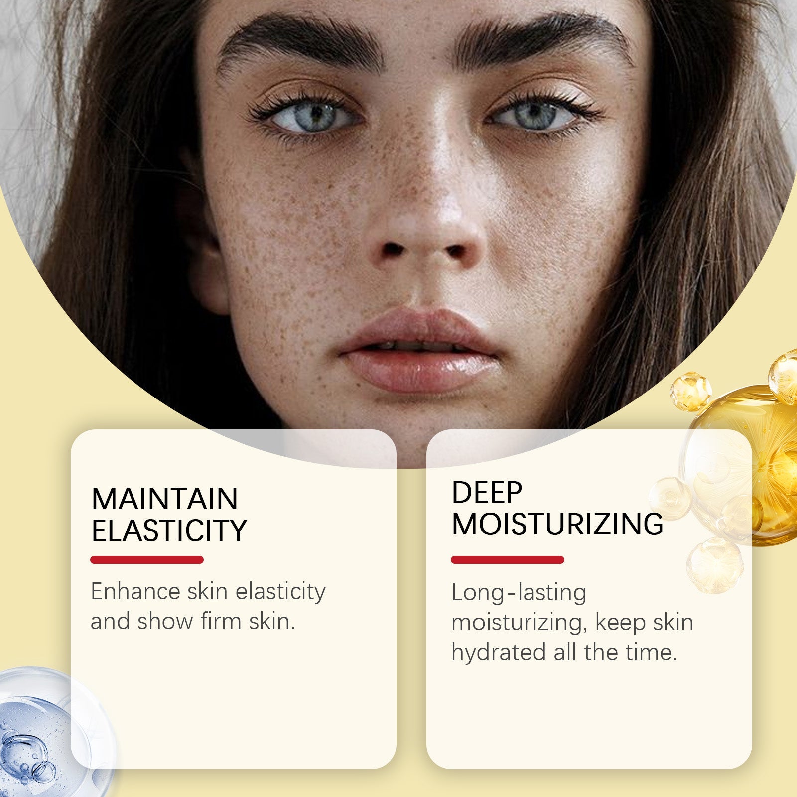 Brightening Moisturizing Cream for Facial Care, Hydrating, Anti-Aging, Skin Elasticity ,50g