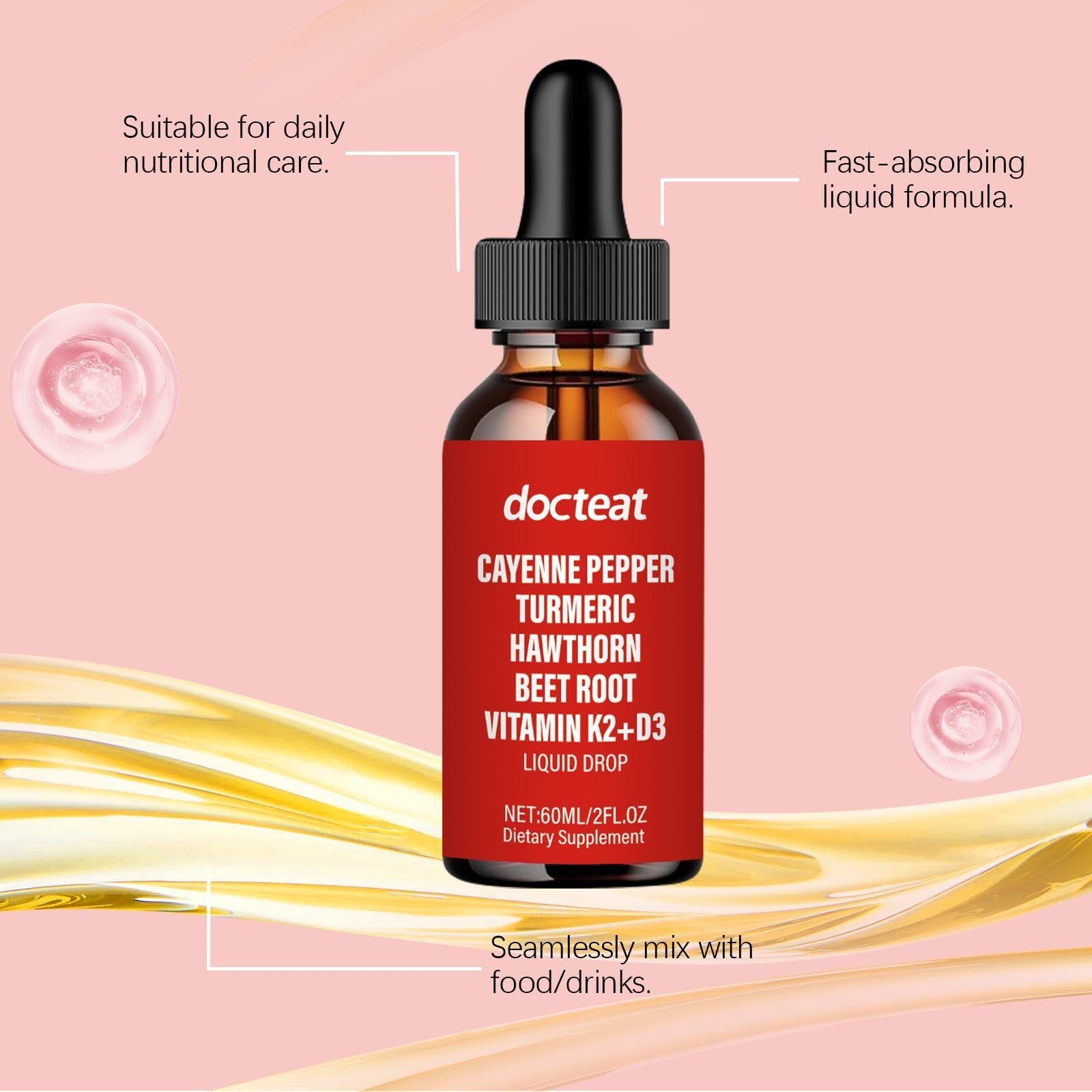 Boost Your Body Care with Natural Vitamin Drops, Enhance Digestion & Vitality ,60ml