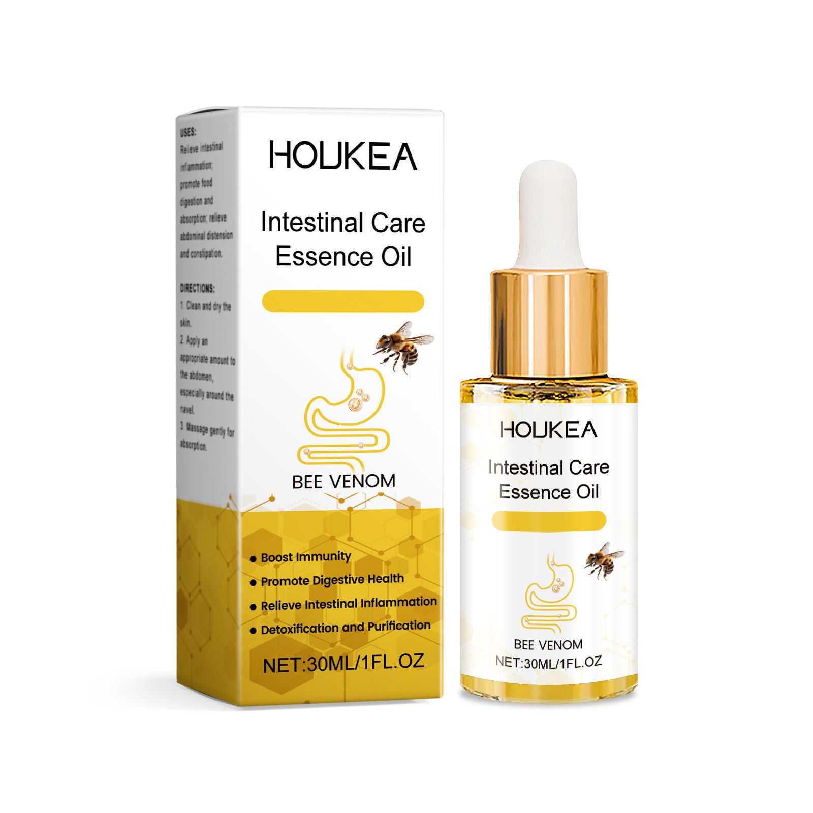 Body Care Essential Oil for Digestive Comfort, Natural Abdominal Massage, Soothing and Non-Irritating ,30ml