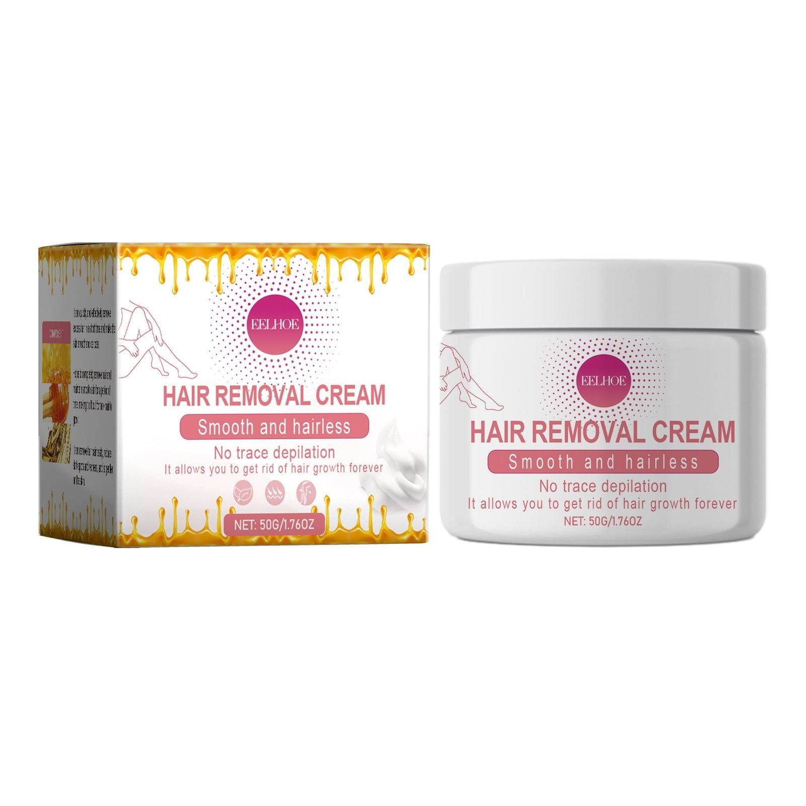 Body Hair Removal Cream, Gentle, Fast, Smooth Skin, No Pain, Moisturizing ,50g