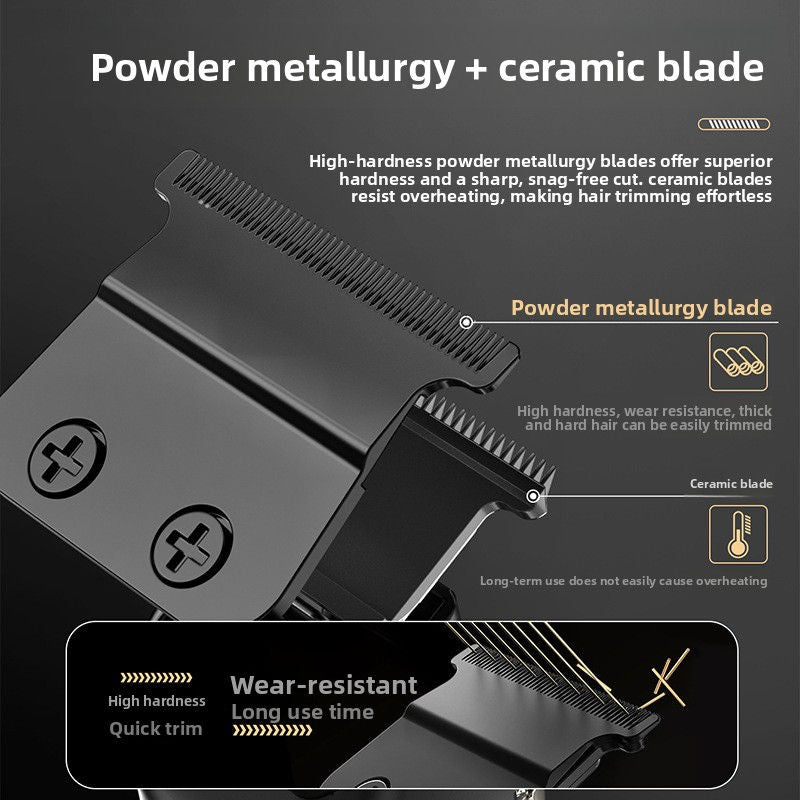 Digital Hair Clipper with Ceramic Blade, USB Rechargeable