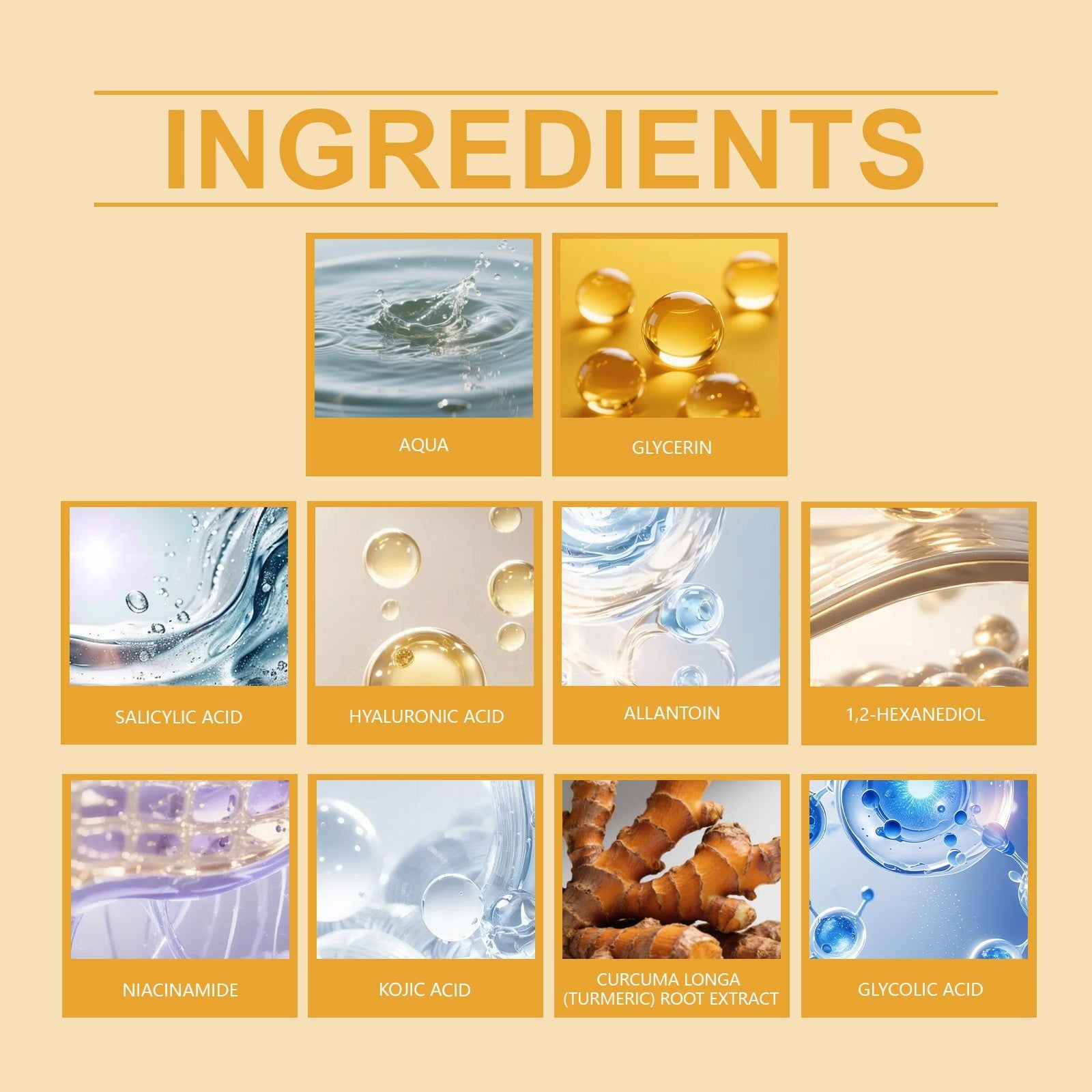 Brightening Skin Care Kojic Acid Turmeric Essence, Hydrating, Pore Refining, All Skin Types ,100ml