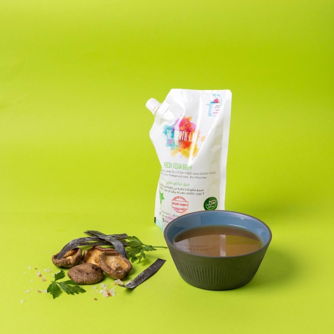 Fresh Vegan Broth - 500ml Pouch pack of 3