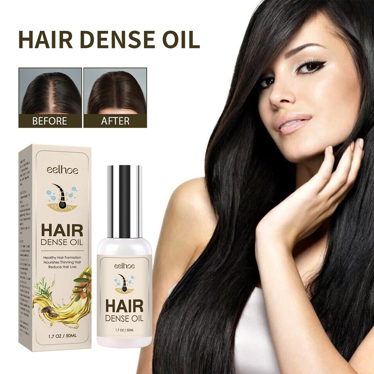 Revitalize Hair Care with Dense Oil, Nourishing Roots, Anti-Dandruff, Hair Growth ,50ml