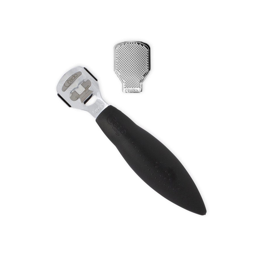 Credo Solingen Corn Cutter with Clip-on Rasp Chromed, Black