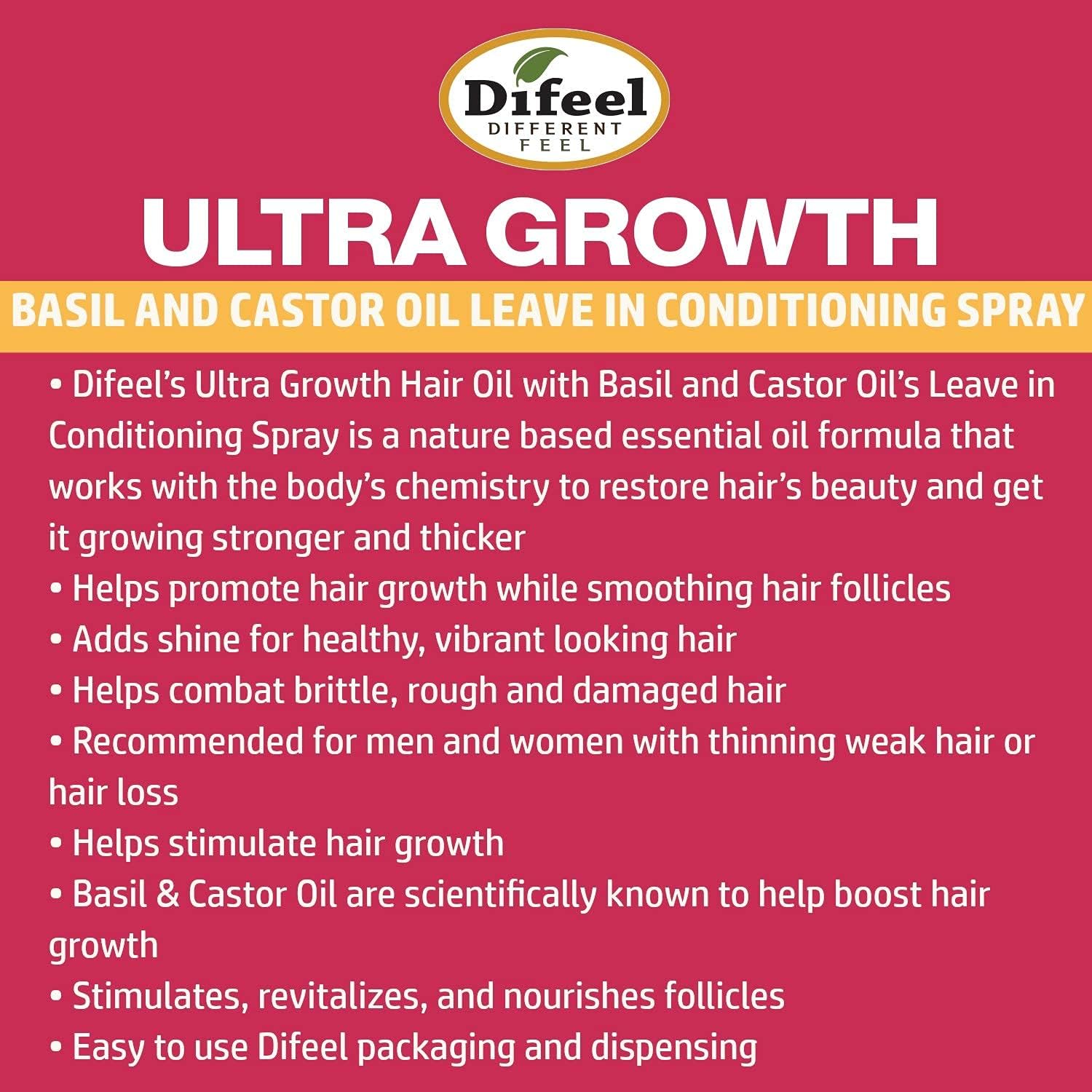 Difeel Ultra Growth Leave-In Conditioning Spray 177Ml