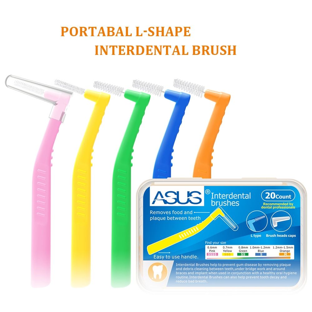 L Shape Interdental Brush Orthodontic Toothbrush Kit Oral Hygiene Dental Flosser Cleaning Tool