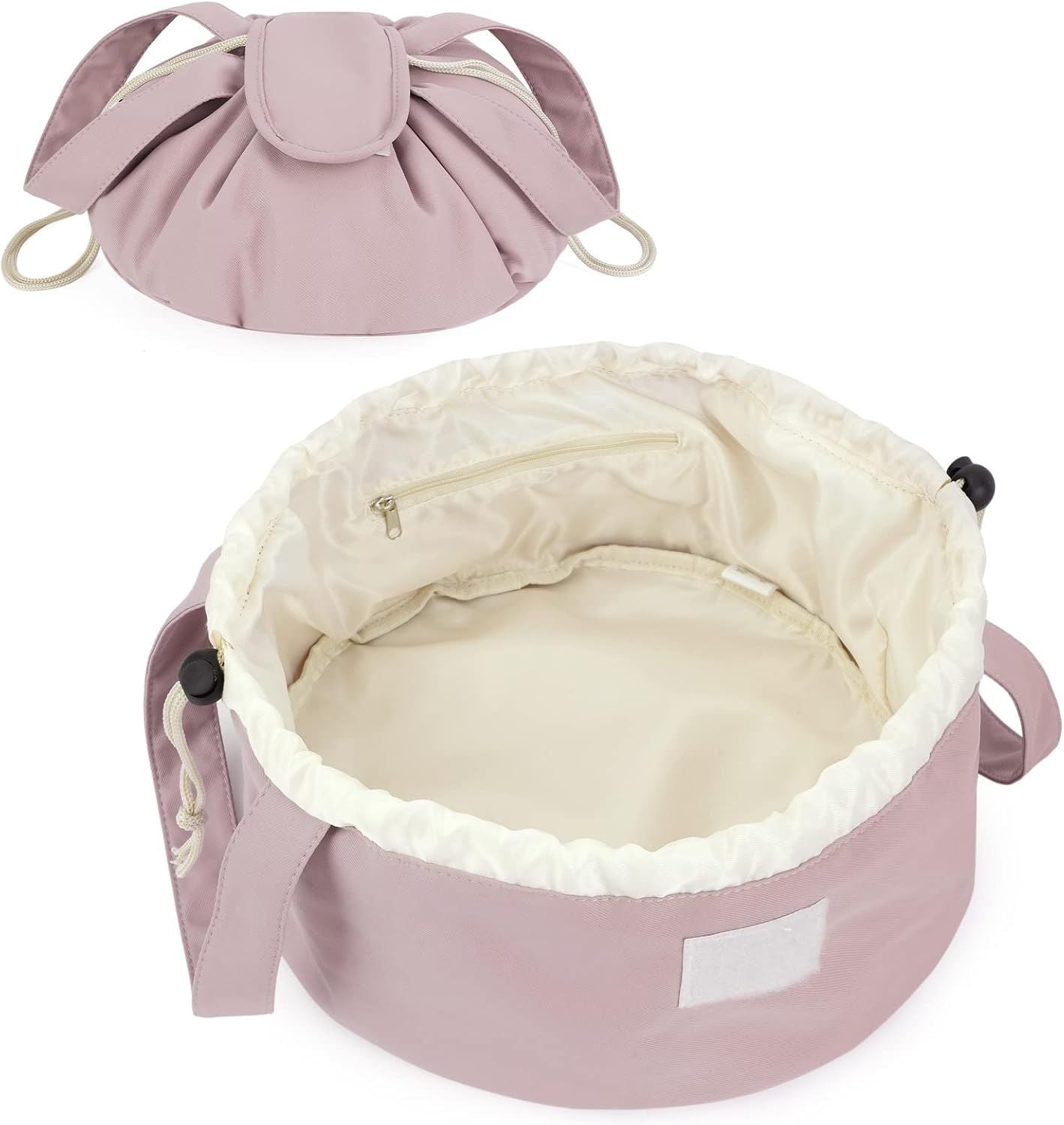 Large Drawstring Makeup Bag Women Travel Toiletry Organizer Essential Accessories