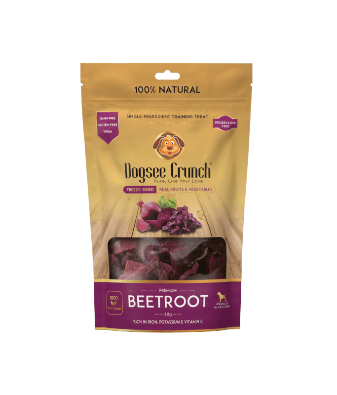 Dogsee Crunch Beetroot: Freeze-Dried Beet Dog Training Treats -10g