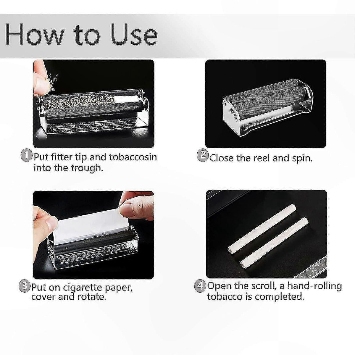 Manual Metal Cigarette Tobacco Rolling Tool for Handcrafted Cigarettes