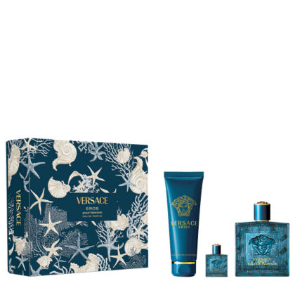 Eros Eau de Parfum 100ml + Shower Gel 150ml + Travel Size 5ml