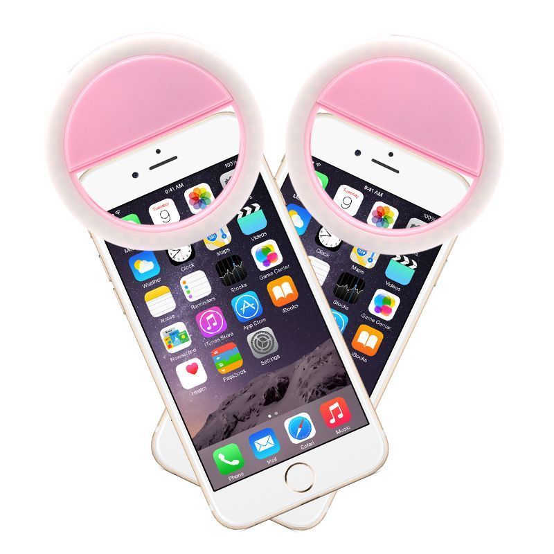 Selfie Ring Light LED Clip For Cell Phone Portable Selfie Flashlight Makeup Mirror