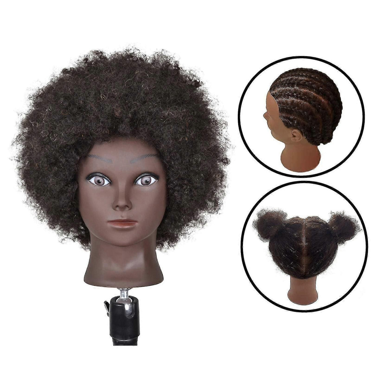 African American Mannequin Head With Real Hair for Styling