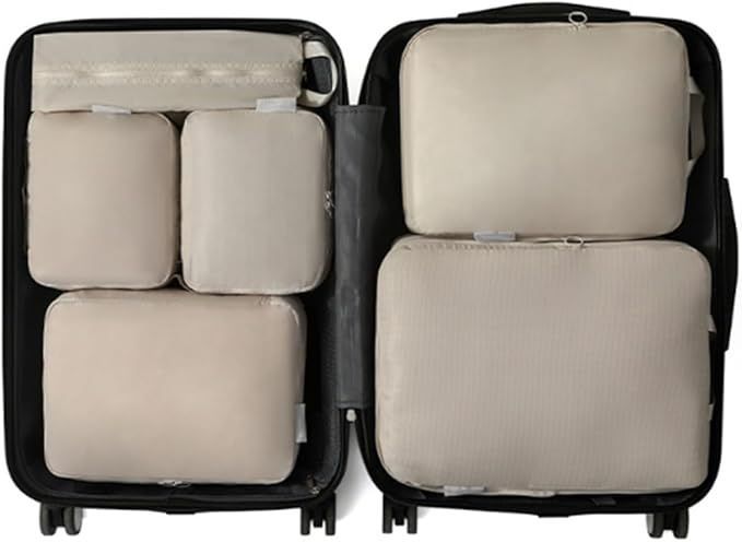 6pcs Travel Storage Bag Compression Packing Cubes Bag Organizer for Luggage