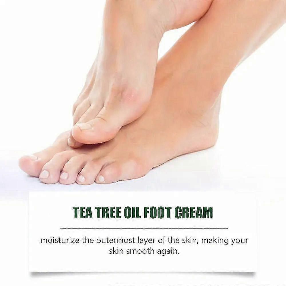2PCS Tea Tree Oil Foot Cream for Dry Cracked Feet - Calluses, Dry Cracked Feet, Hands, Heels, Elbow, Nails, and Knees - Softens & Moisturizes Skin