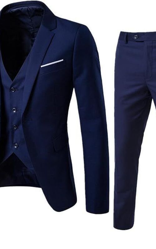 Royal Blue Coat Pant Vest Tuxedo, Elegant Formal Attire for Weddings, Ideal Gift
