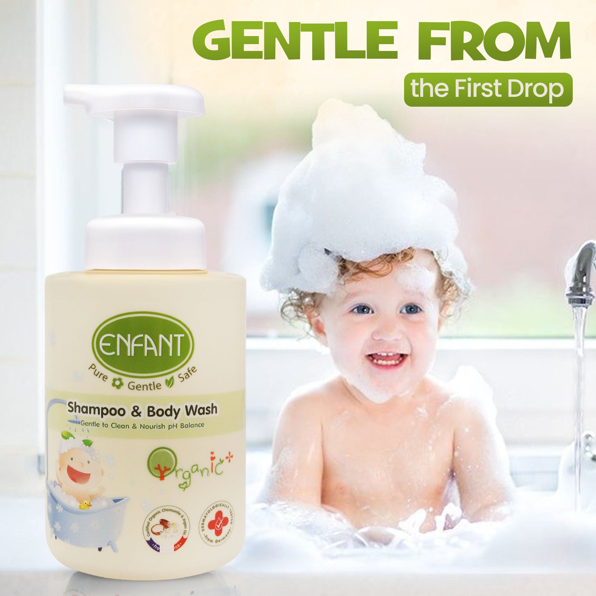 ENFANT Organic Plus Shampoo & Body Wash 300ml