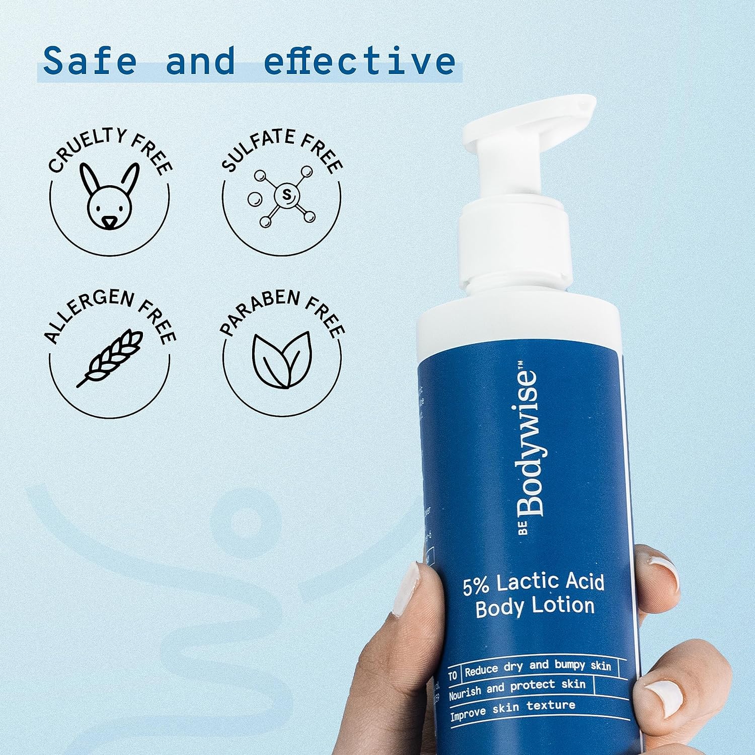 بي بوديوايز 5٪ AHA لوشن للجسم مع ترطيب لمدة 48 ساعة 200 مل فراولة