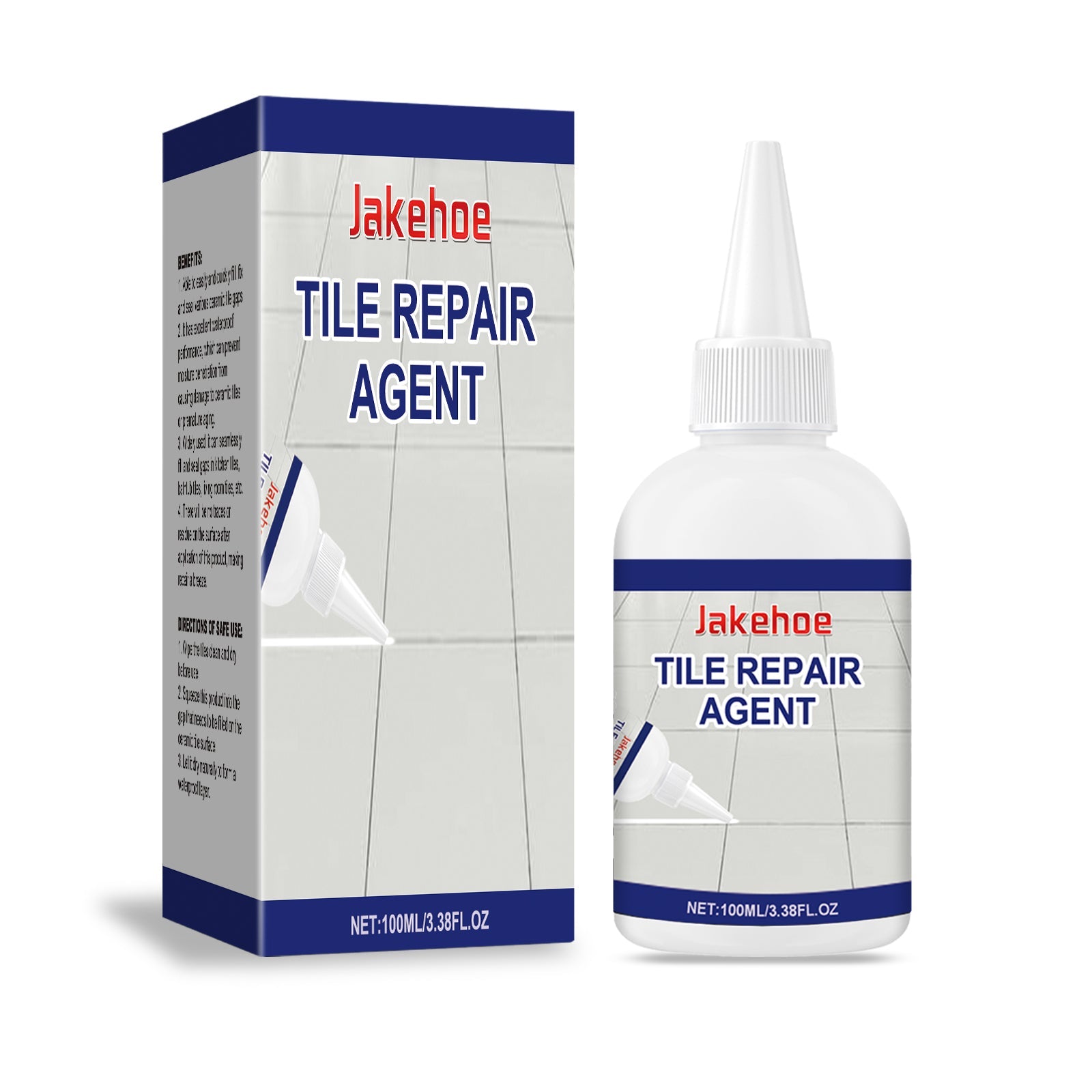 Premium Tile Repair Adhesive Waterproof Crack Filler for Bathroom Kitchen, Mold Resistant, Fast Fix ,100ml