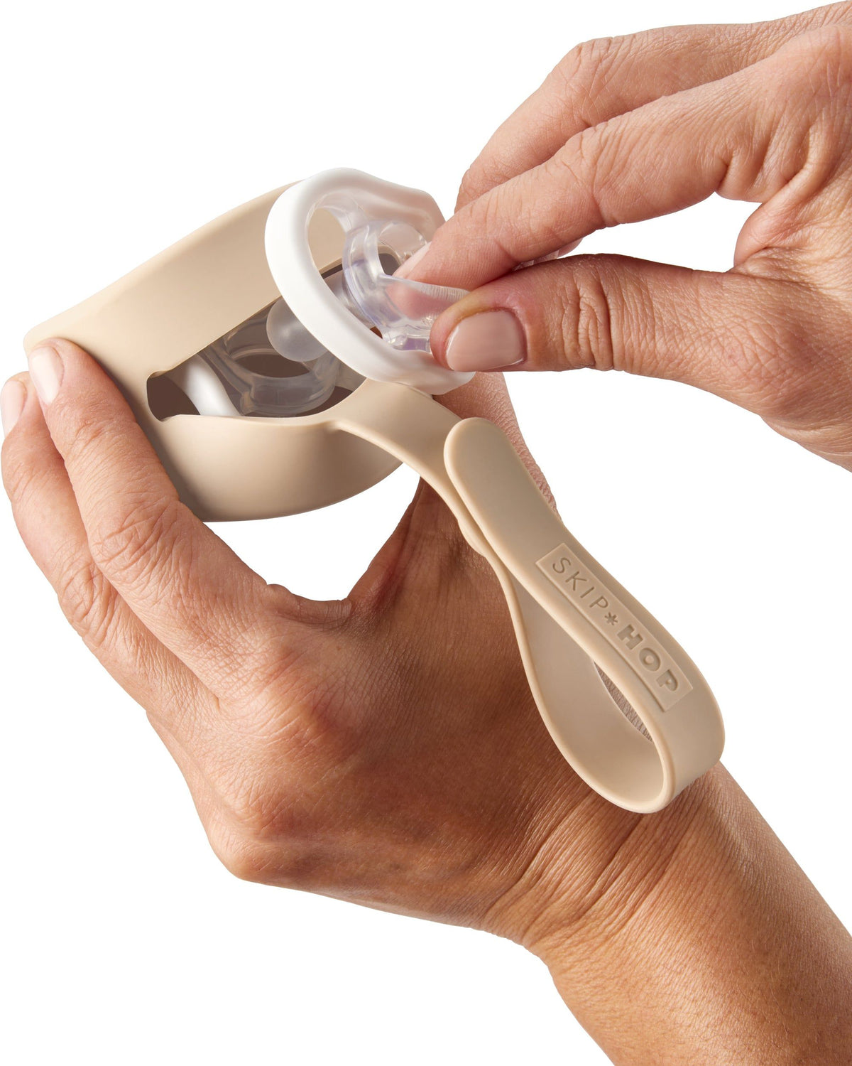 Skip Hop Silicone Pacifier Holder - Oat