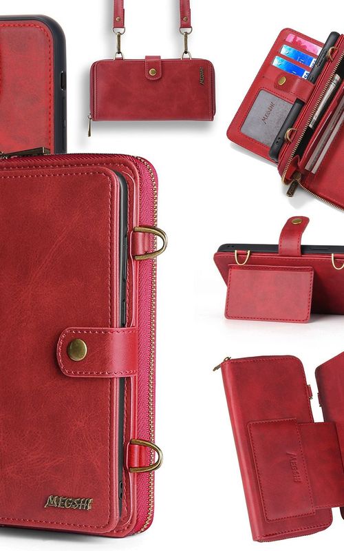 PU Leather Wallet Case Multifunction Magnetic Phone Case For iPhone 13 14
