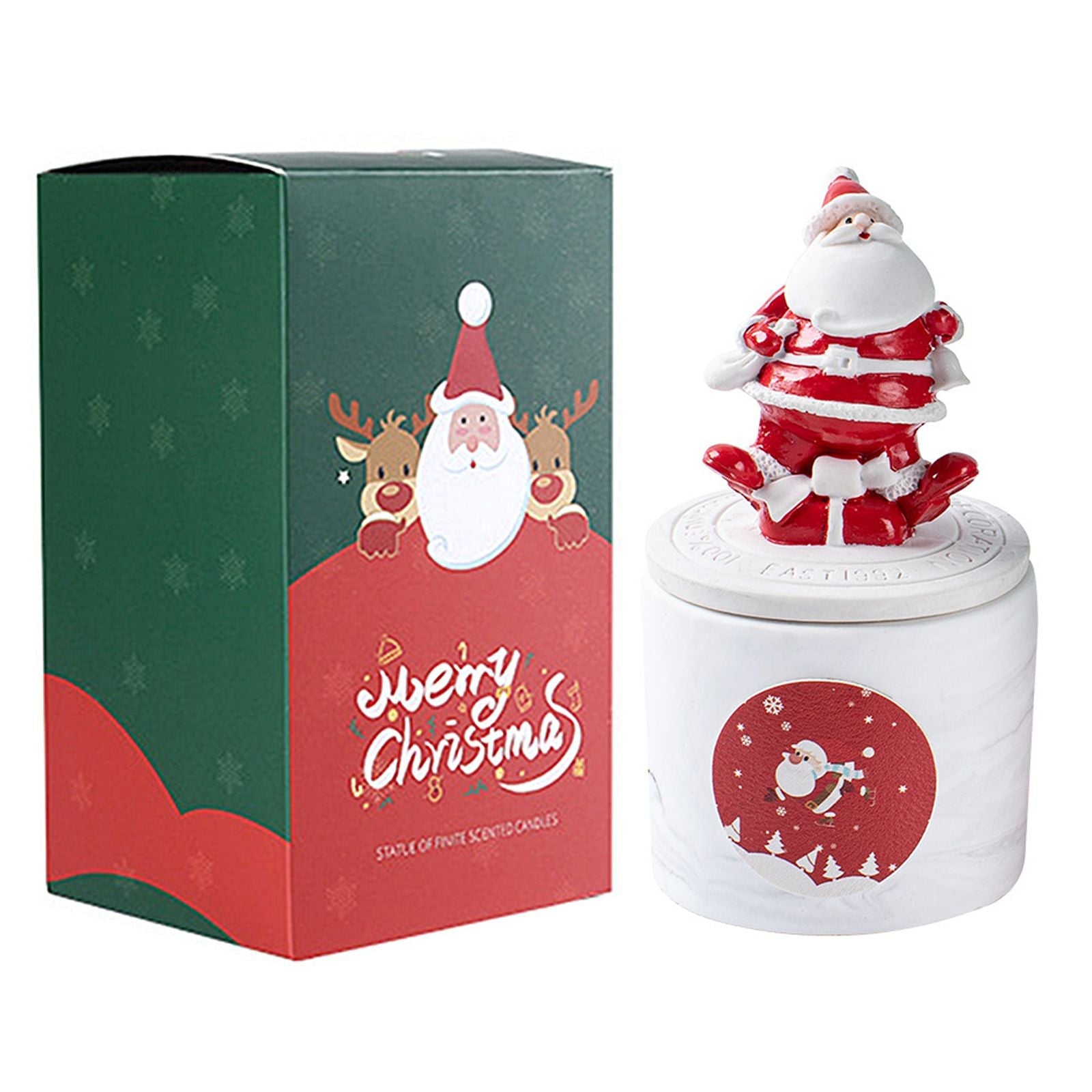 Santa Statue Candle Christmas Candle Cup Scented Candles Home Decor Gift