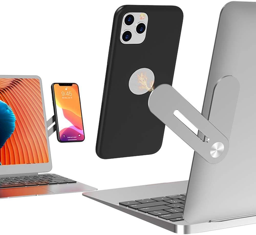 Laptop Phone Holder Notebook Expansion Bracket Side Mount Clip Magnetic Laptop Phone Stand