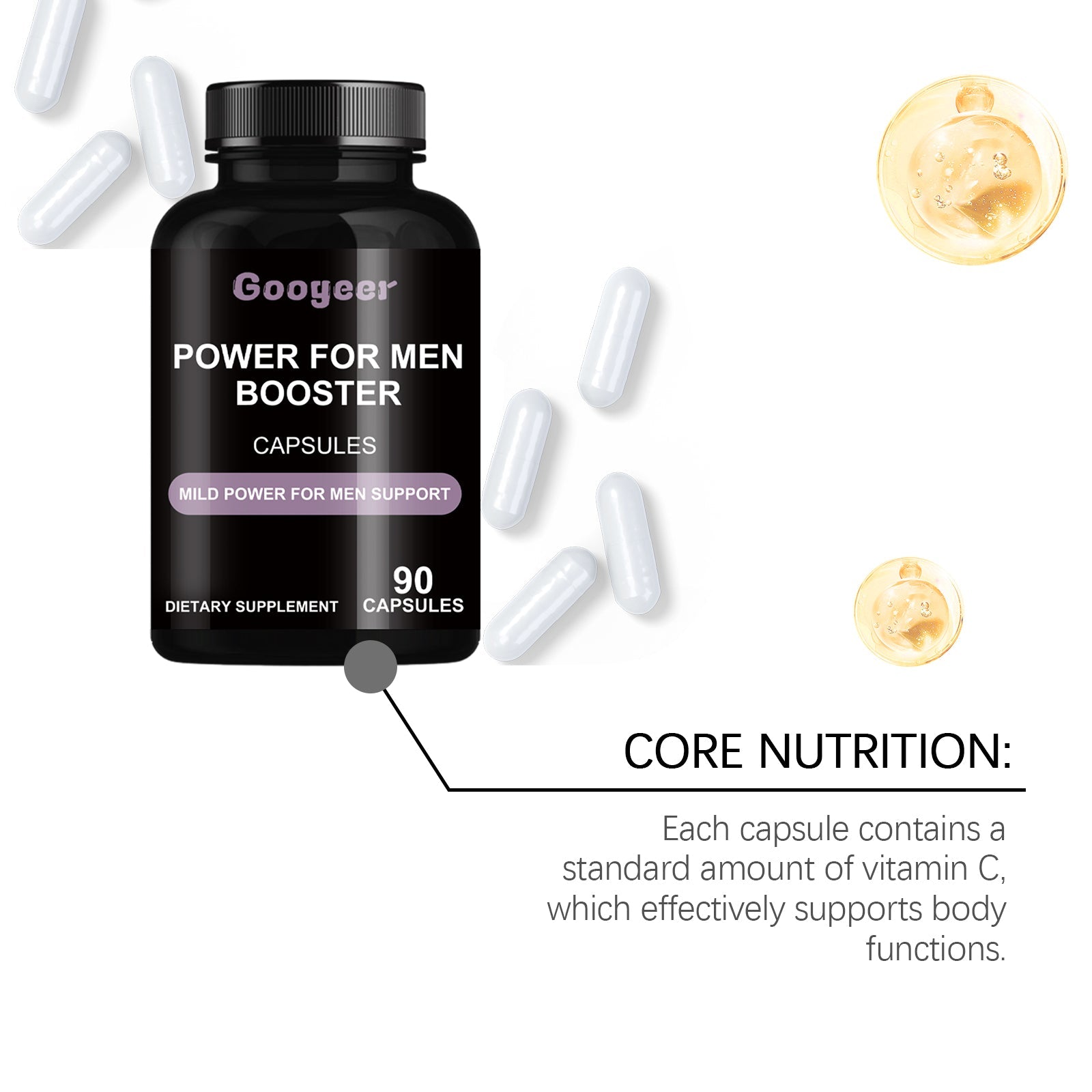 Boost Men's Strength with Natural Body Care, Energy & Endurance Capsules ,90 capsules