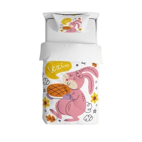 Bunny Cartoon Printed Duvet Cover Set For Baby