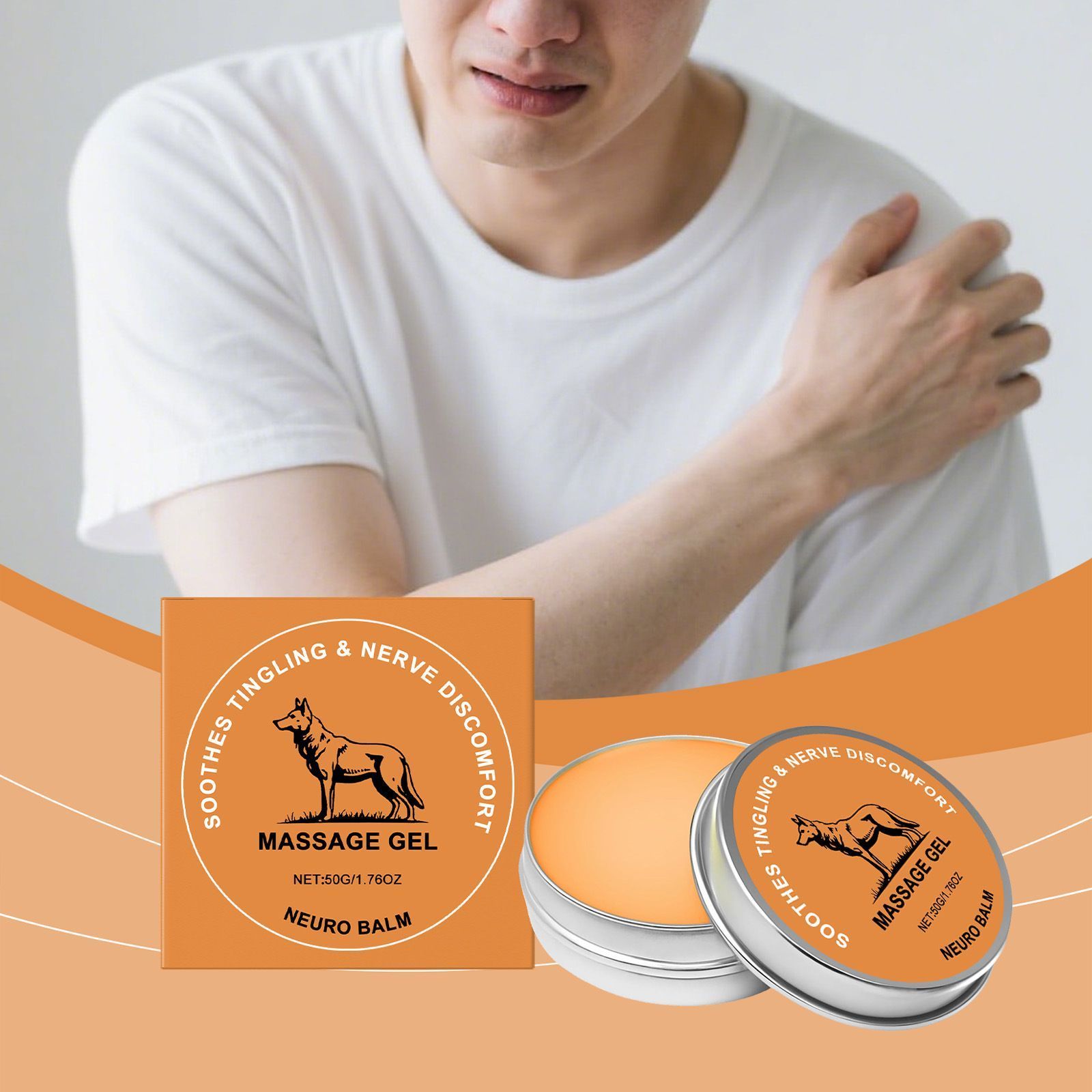 Natural Herbal Body Massage Balm, Daily Joint & Body Skin Care Rub Cream 50g