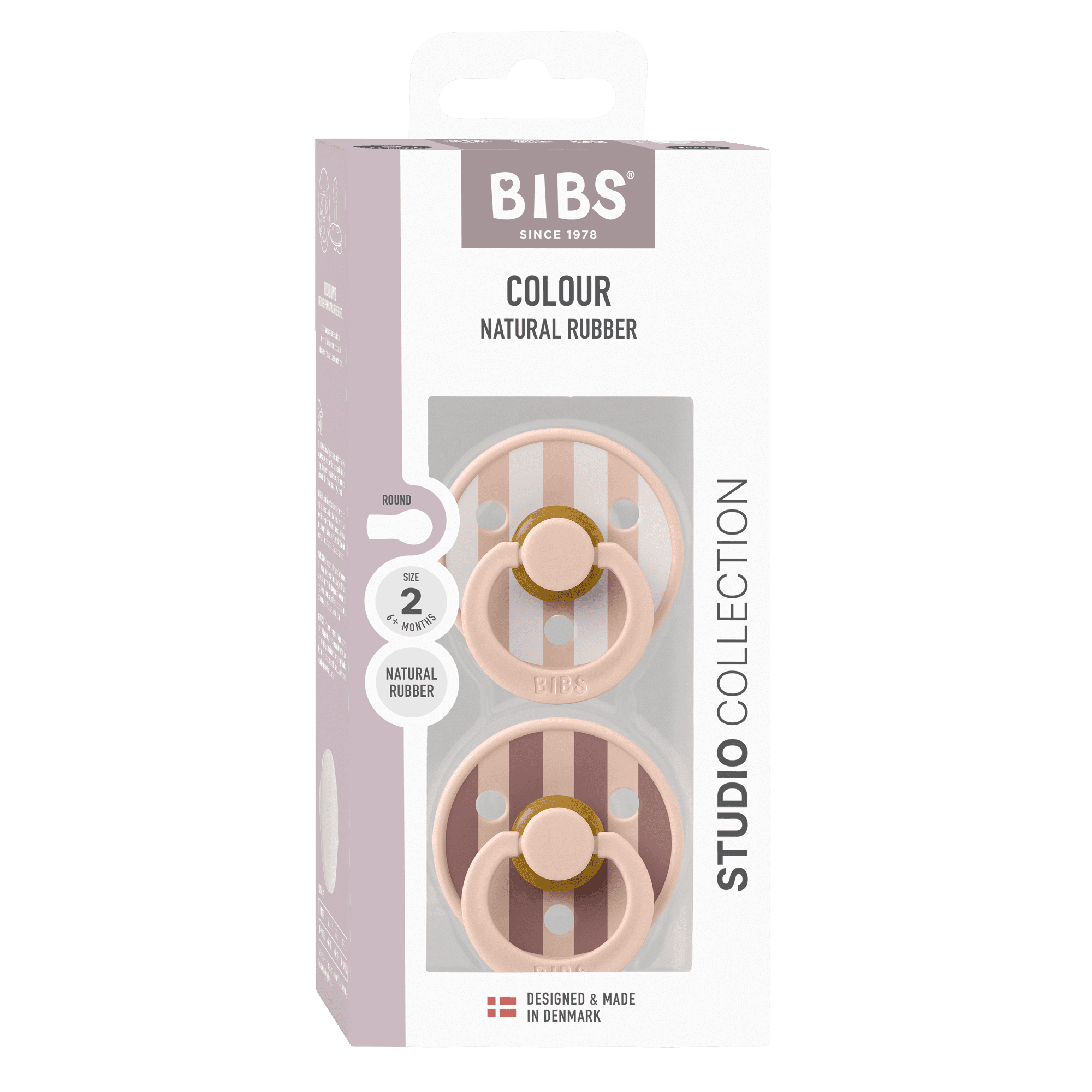 Bibs Pacifier Size 2 - Baby 6-18M (2pcs)-Studio Colour-Blush Mix