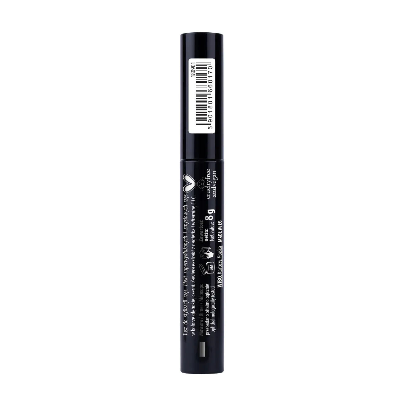 NAM Sexy Long Mascara, Vegan Deep-Black Lengthening & Lifting Mascara, 8gm