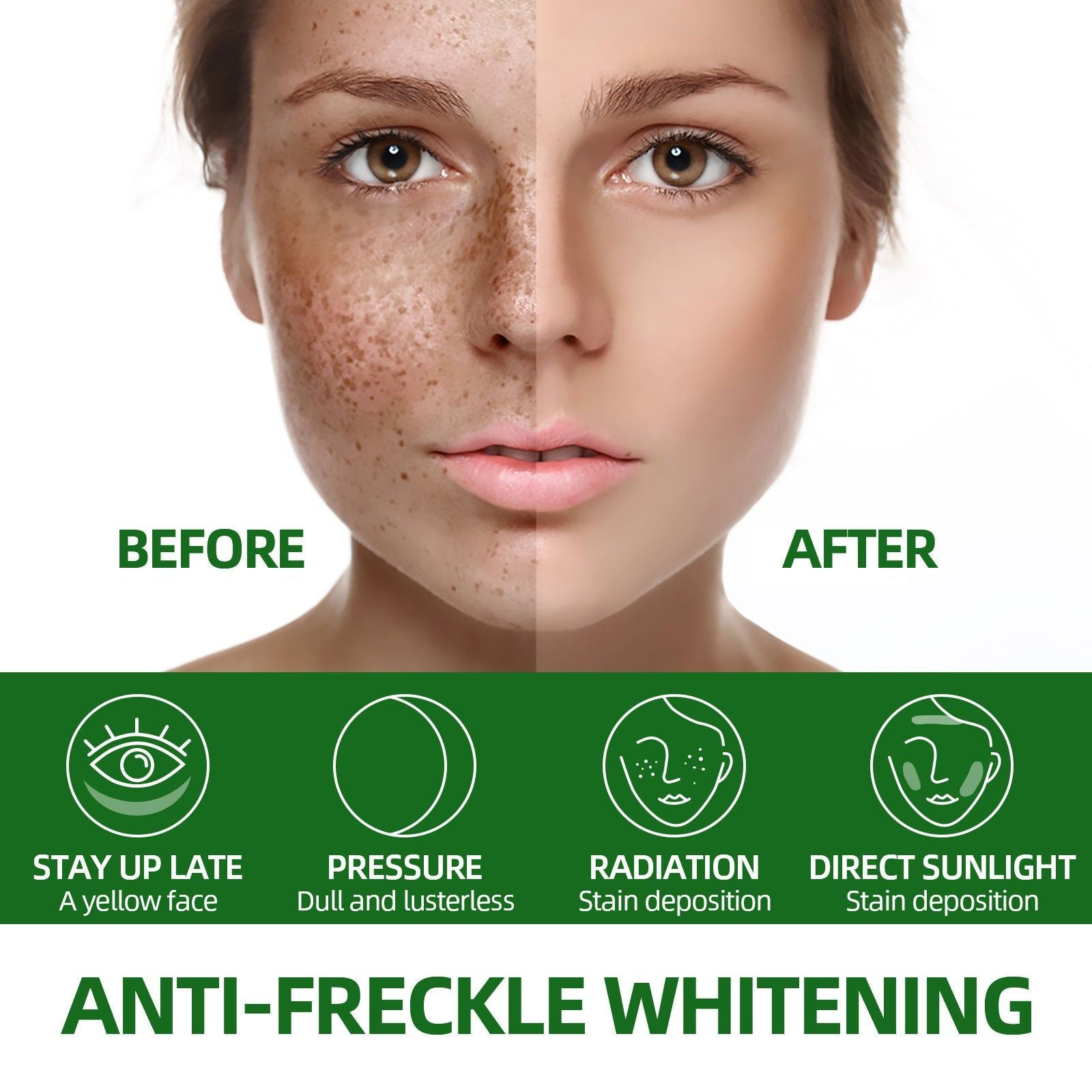 Brightening Green Tea Water, Fade Pigment, Clear Dark Spots, Hydrate Skin ,60ml