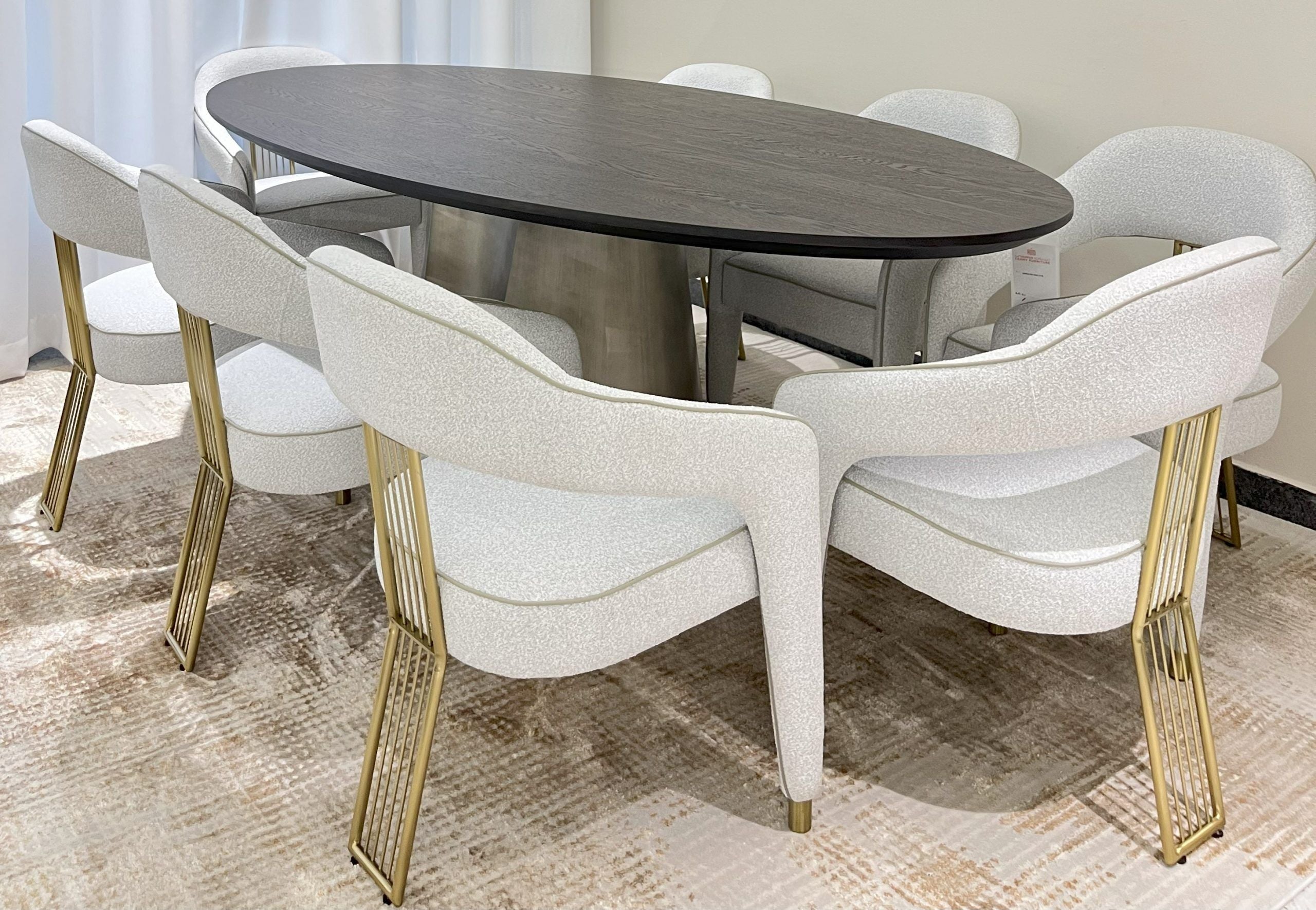 Oval Pedestal Dining Room Set #307