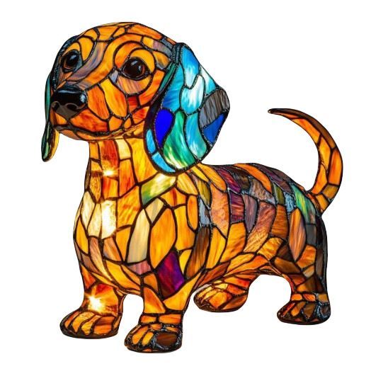 Colorful Dachshund LED Table Lamp USB Night Light