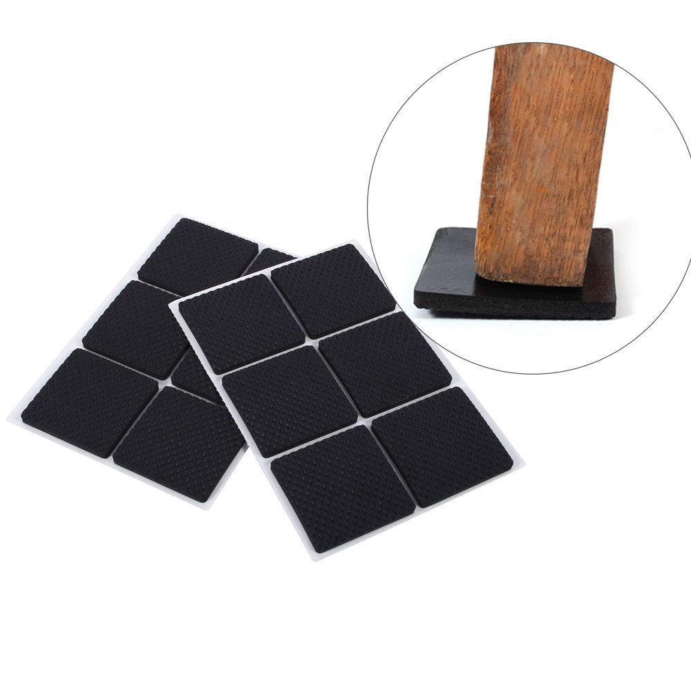 Non-slip Self-adhesive Rubber Feet Pads Black Funiture Chair Pads Protector Floor Protectors