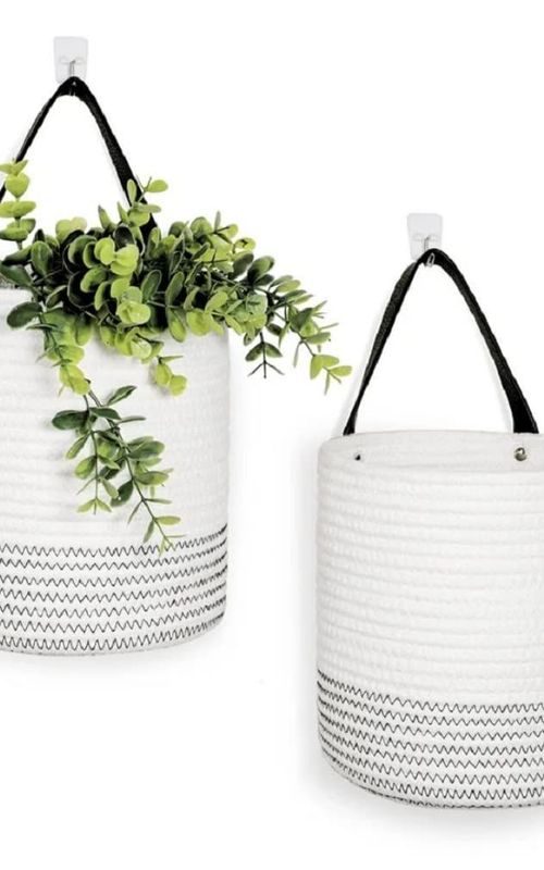 AIESY® 2pcs Modern Home Handcrafted Decor Baskets for Plantation