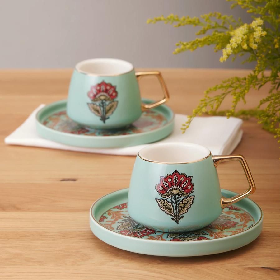 Karena Coffee Cup Set For 2 People 100 ml Turkish Coffee Cup