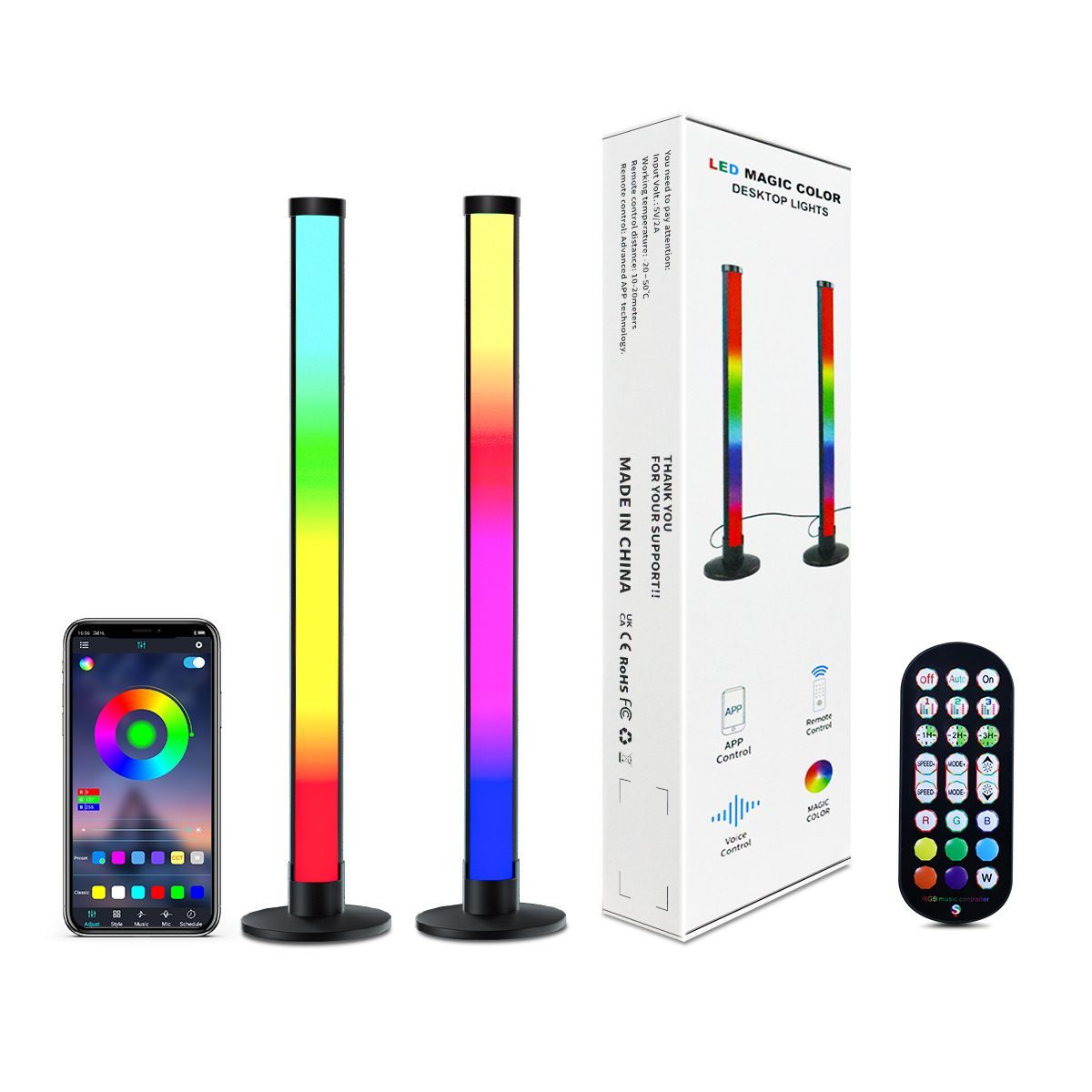 Rhythm Light Bar RGB Sound Control Pickup Lamp Bluetooth Atmosphere Light