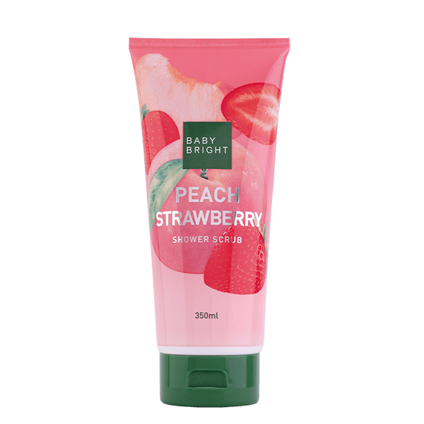 مقشر الاستحمام بالفراولة والخوخ 350 مل بيبي برايت (ب)
