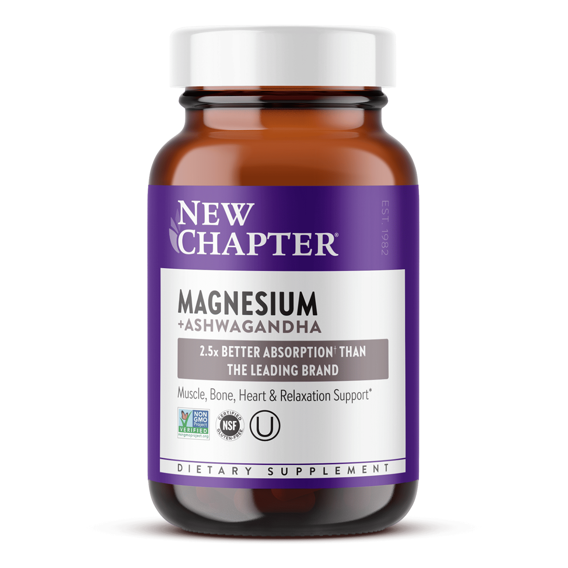 New Chapter Magnesium + Ashwagandha 30 Capsule