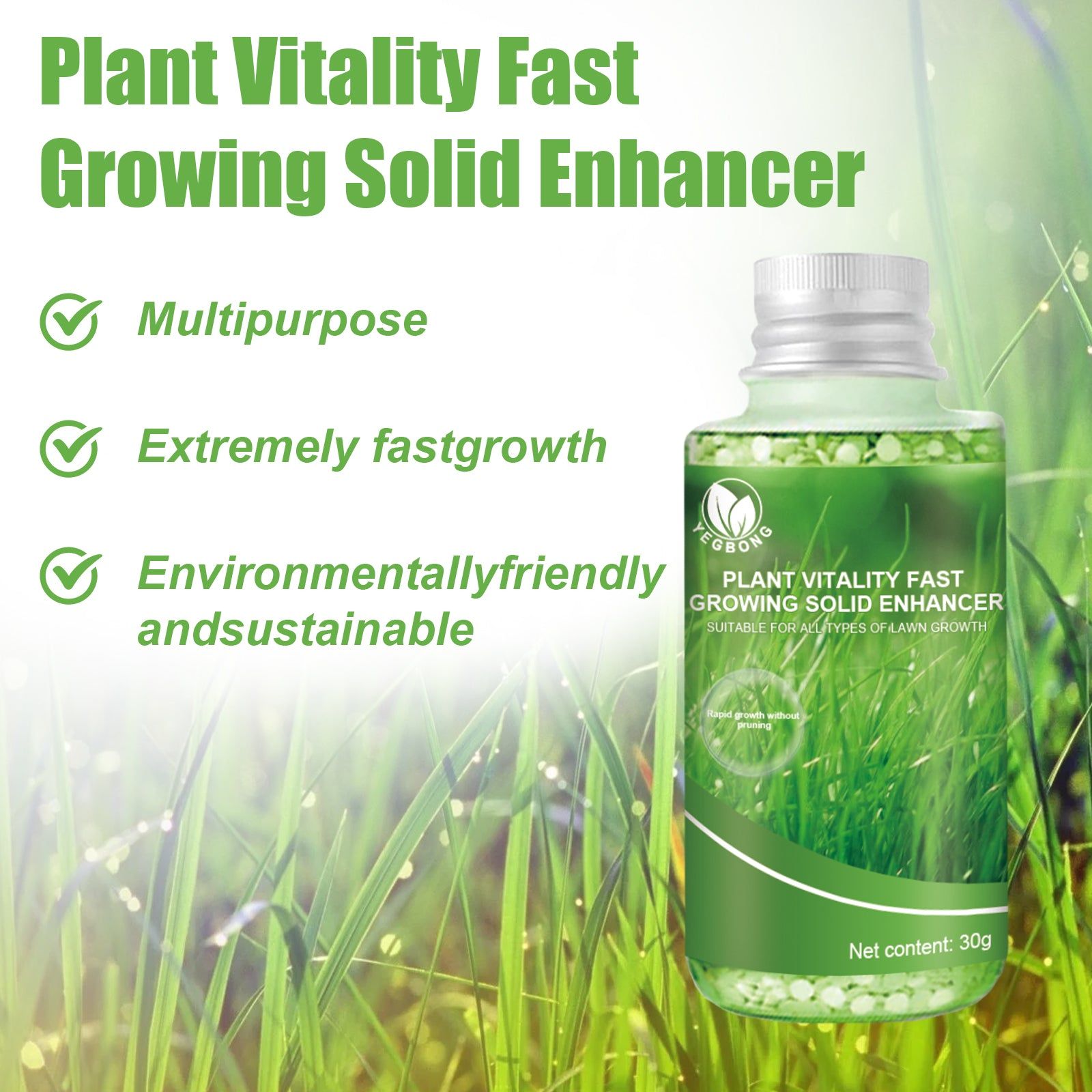 Boost Plant Growth with Premium Plant Nutrient, Green Leaf Fertilizer for Lush Gardens ,30g