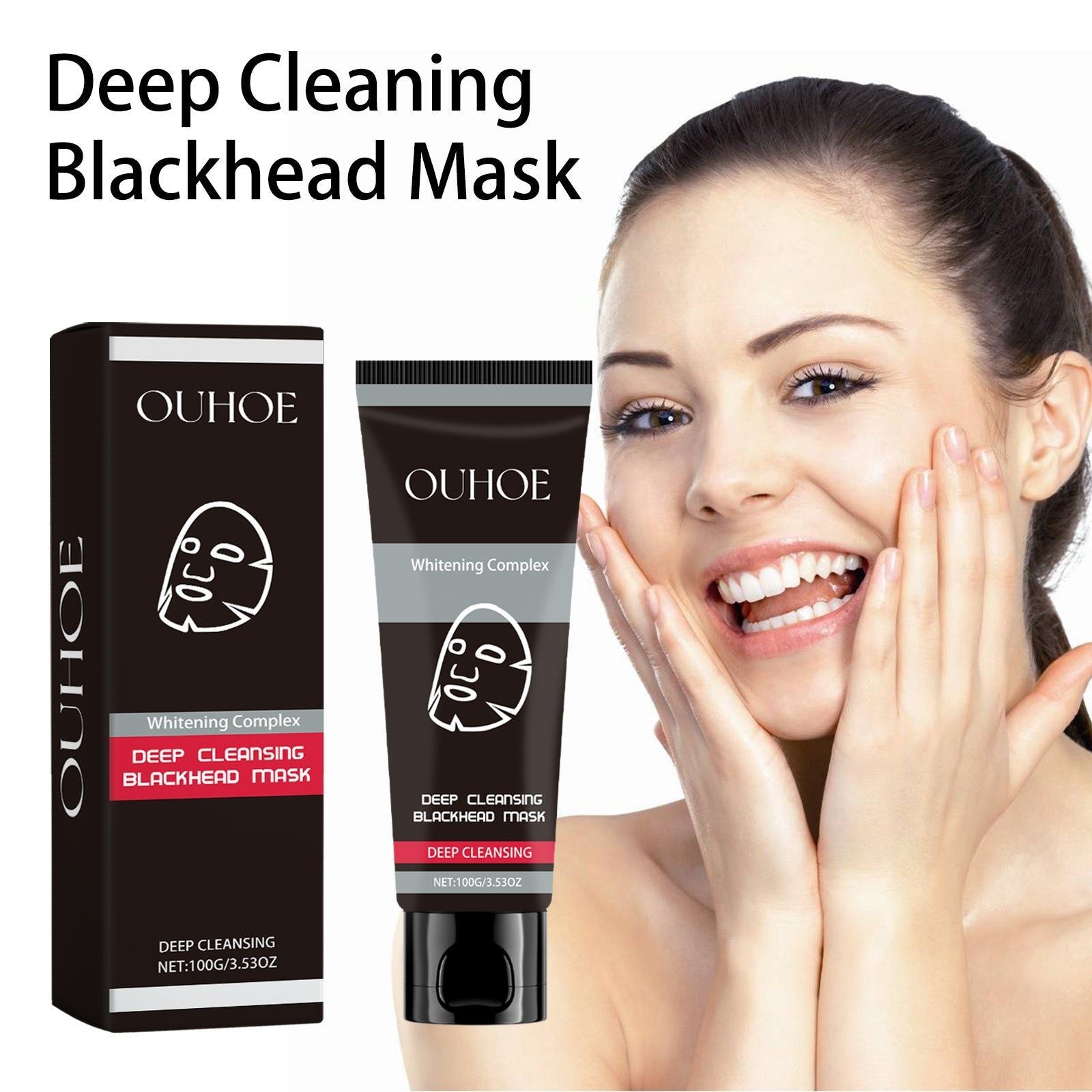 Deep Cleansing Facial Mask, Charcoal & Bamboo Extract, Pore Purifying, Acne & Blackhead Removal ,100g