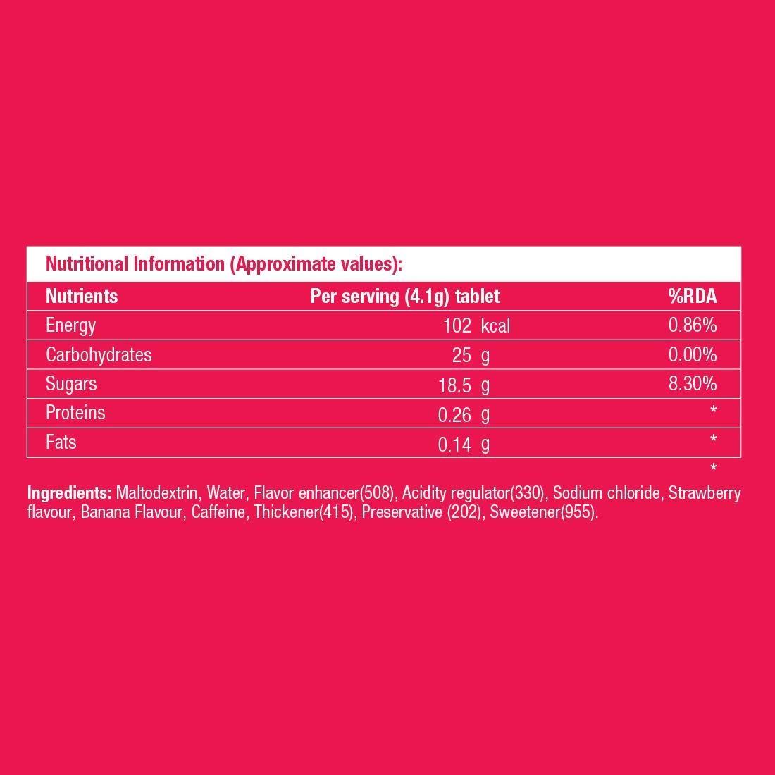جل الطاقة Fast&up - طاقة فورية + كافيين (عبوة من 5 قطع) - نكهة الفراولة والموز