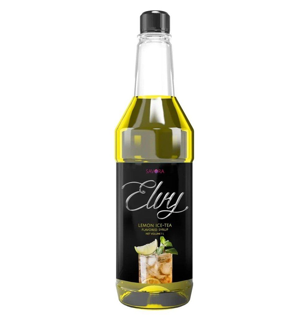 Elvy Lemon Ice Tea Flavored Syrup 1 Litre