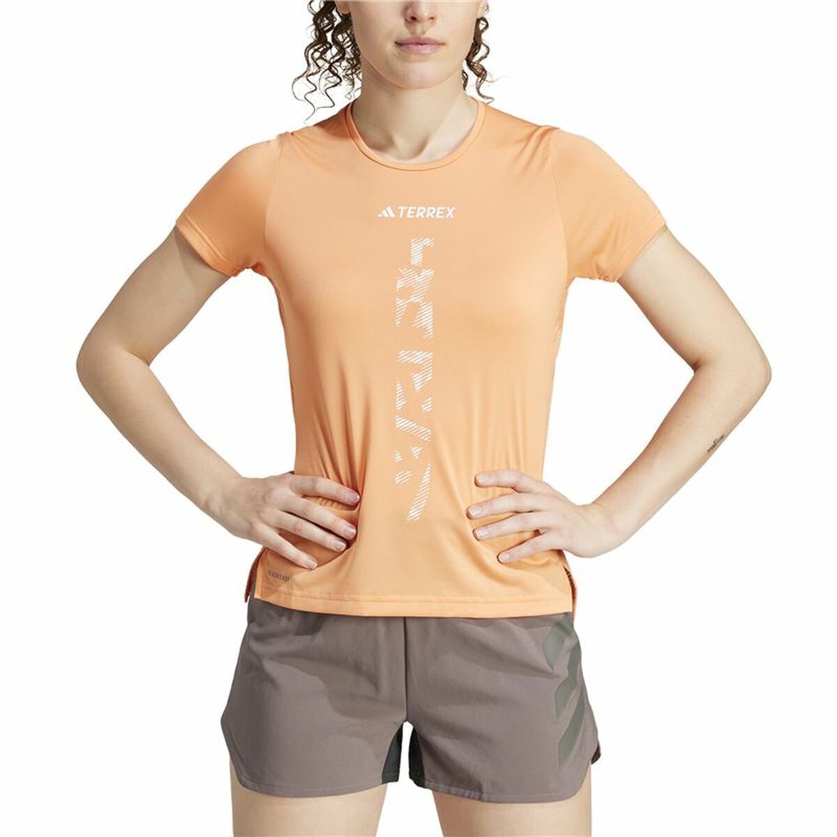 Women’s Short Sleeve T-Shirt Adidas Agravic Shirt Orange