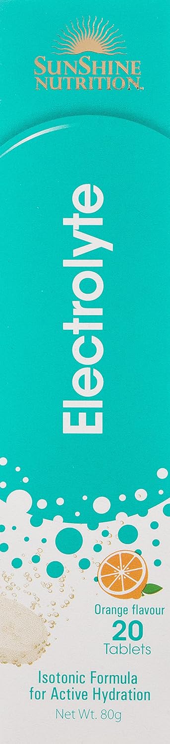 Sunshine Nutrition Electrolyte Efferv Orange Tabs 20's