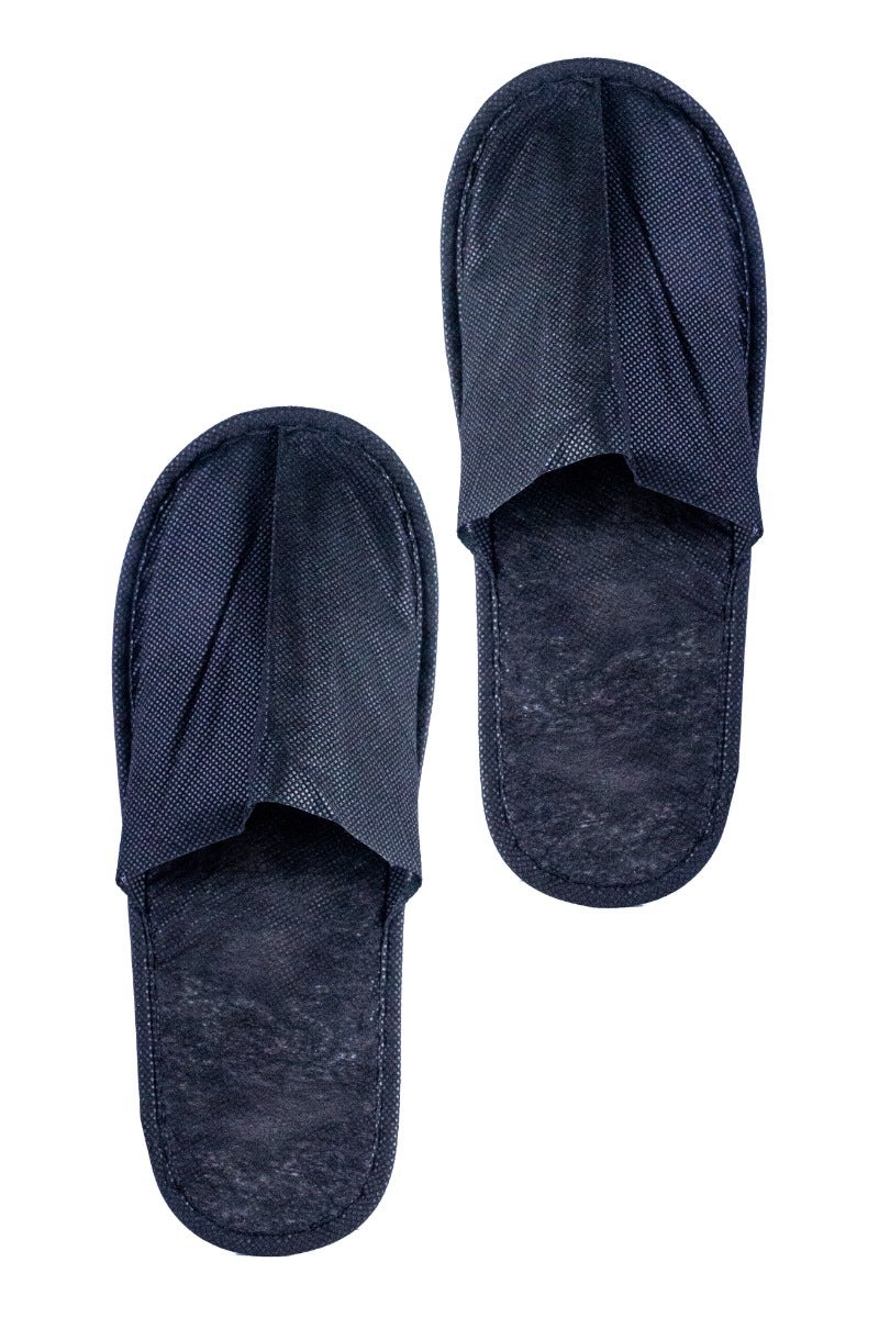 Diva Disposable Slippers Non-Woven Closed, Black, 10pcs/Pack