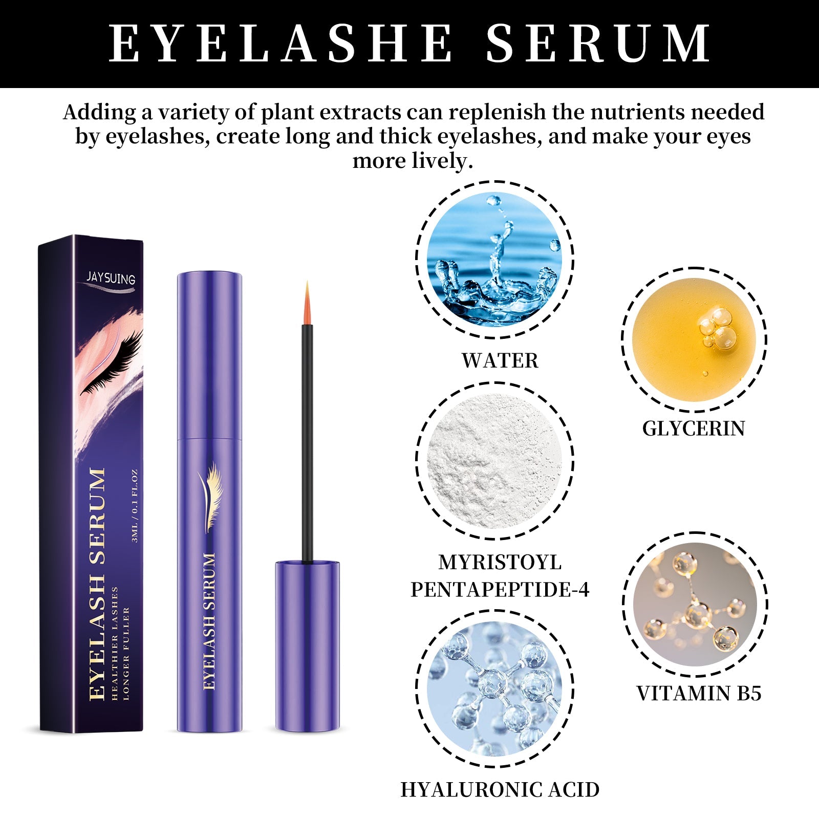Natural Warping Mascara, Nourishing, Curling, Volumizing, Non-Smudge ,3ml
